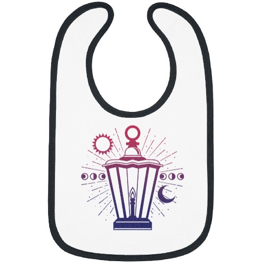 Lamp Mystical Celestial Pattern Astrology Numerology Art Bibs