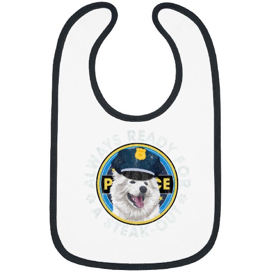 Samoyed Pawlice SteakOut Dog Police Officer Bibs