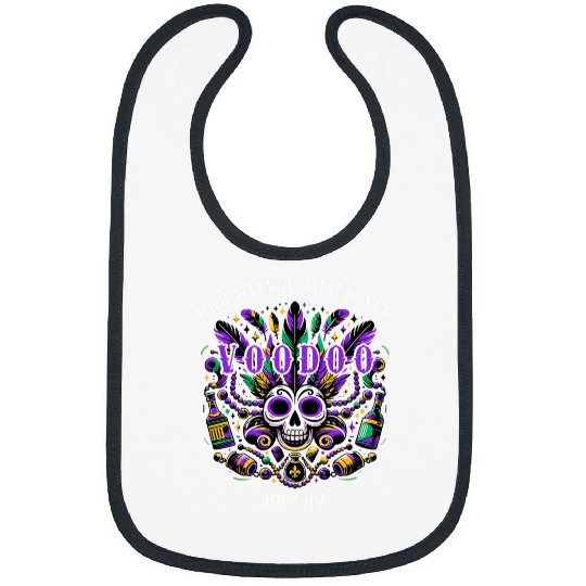 Mardi Gras Skull Witch Doctor Men Women Mardi Gras Voodoo Bibs