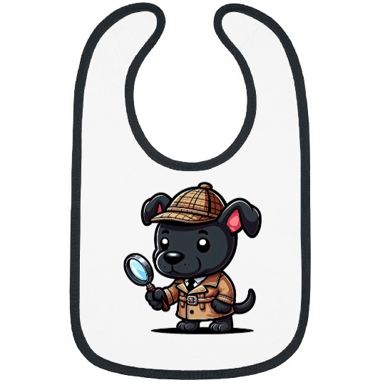 Staffordshire Bull Terrier Detective Funny Dog Mystery Bibs