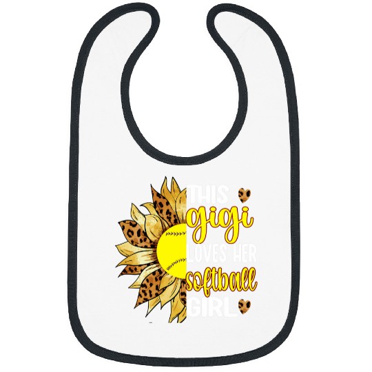 This Gigi Loves Her Softball Girl Softball Grandma Gigi Bibs