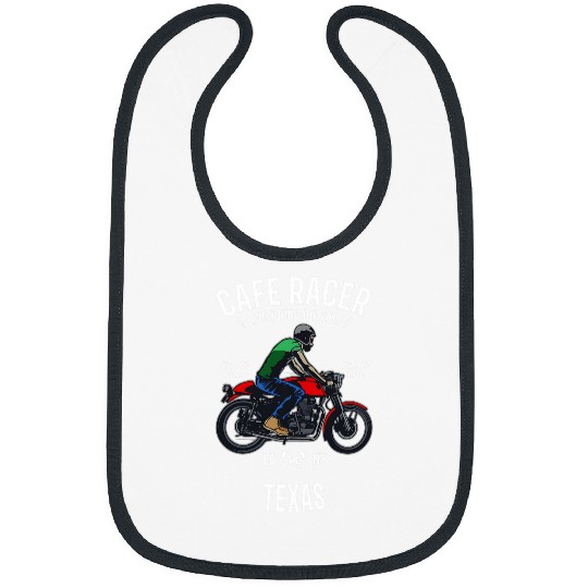 Texas Cafe Racer Original Motorcycle Graphic Design Novelty Bibs