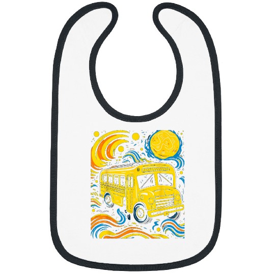 School Bus Driver Art 21 Bibs