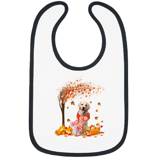 Thankful Labrador Retriever Thanksgiving Autumn Dog Lover Bibs