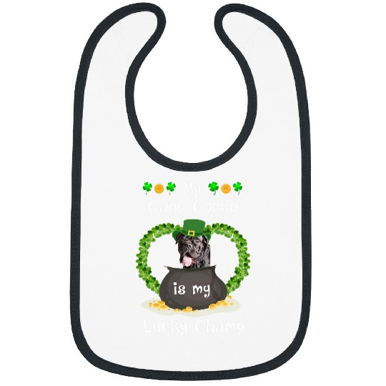 My Cane Corso is my lucky champ Saint Patricks Day Bibs