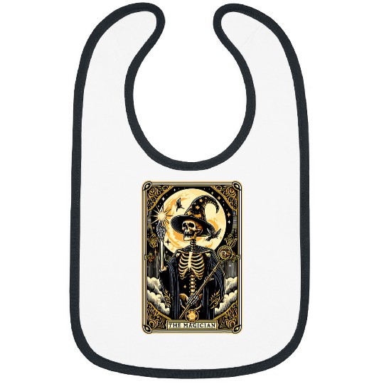 The Magician Tarot Card Skeleton Bibs