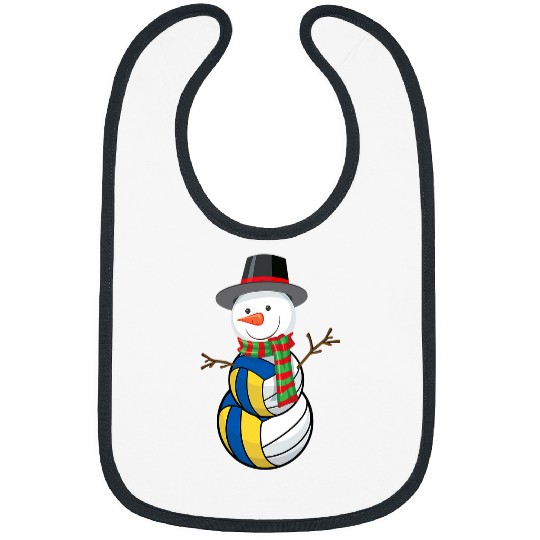 Volleyball Snowman Funny Winter Volleyball Player Bibs