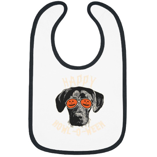 Labrador Lab Dog Pumpkin Black Lab Happy Howloween Bibs