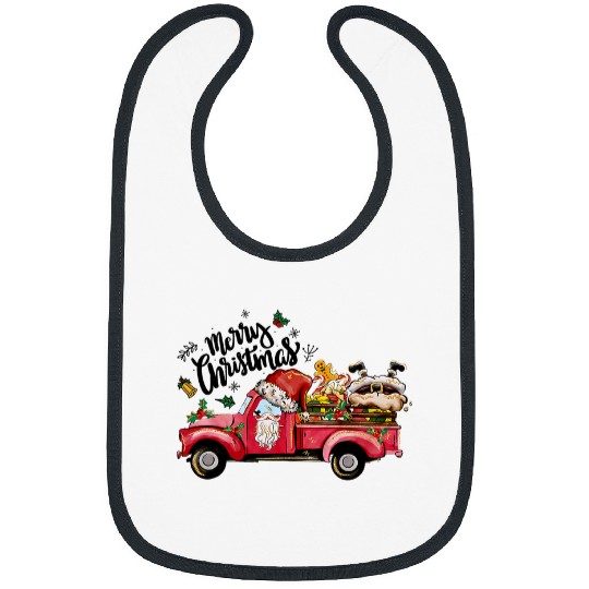 Merry Christmas In July Camping Cute Santa Claus Camper Camp Bibs