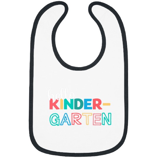 Back To School Hello Kindergarten Teacher Student Boys Girls Bibs