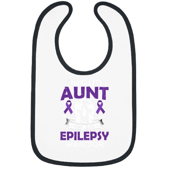 Proud Aunt Of Epilepsy Warrior Seizure Disorder Awareness Bibs