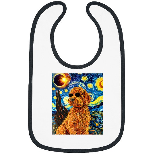 Total Solar Eclipse Goldendoodle Dog 1 Bibs