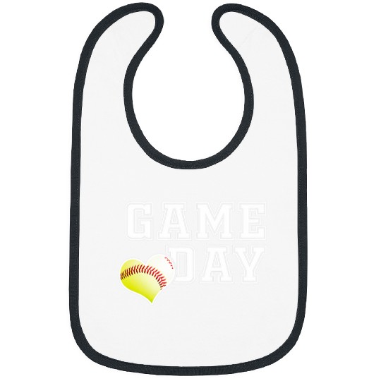 Womens Cute Softball Mom Friday Night Game Day Bibs