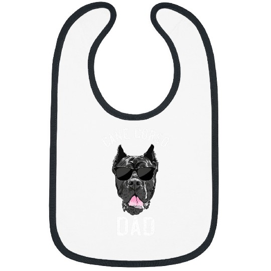Mens Funny Cane Corso Dad Gift for Men Italian Mastiff Dog Lovers Bibs
