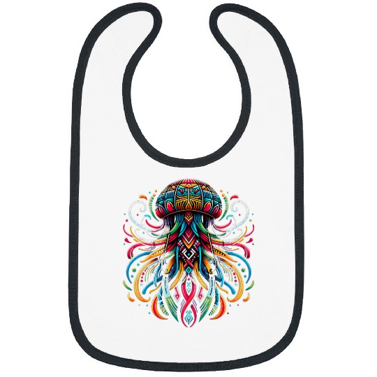 Tribalinspired Jellyfish Ocean Art Bibs