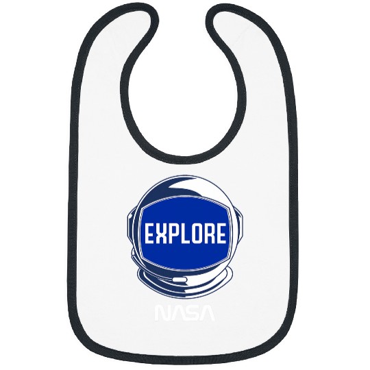 NASA Explore The Unknown Space Walk Astronaut Helmet Poster Bibs
