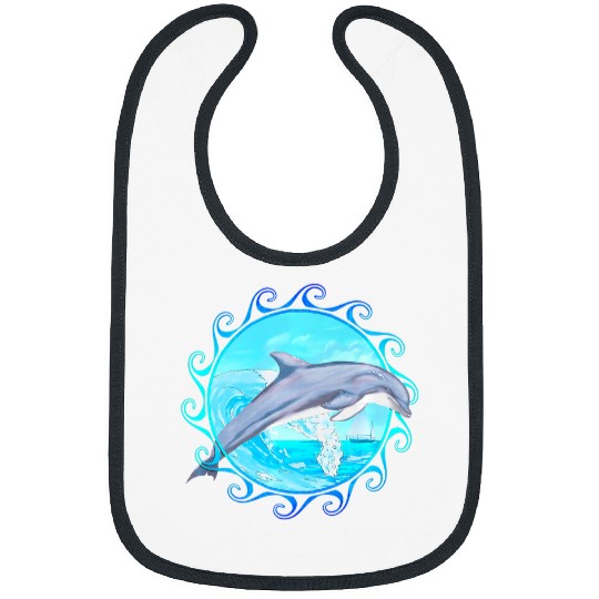 Tribal Maori Sun Dolphin Bibs