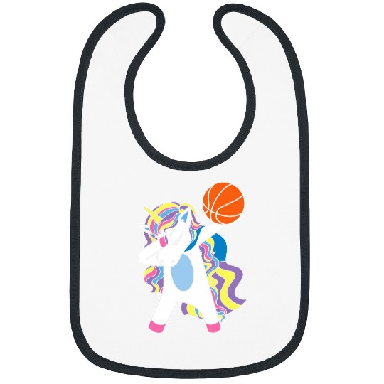 Unicorns Dabbings Basketball Player Funny Baller Sport Lover Bibs