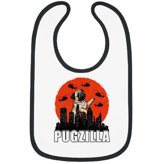 Pug Funny Pug Owner Pugzilla Dog Lover Funny 1 Bibs