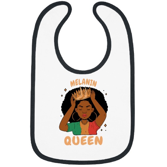 The Melanin Queen Black Girls Magic Qeen Afro Design Bibs