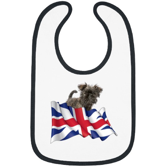Union Jack Flag Dog Affenpinscher Bibs