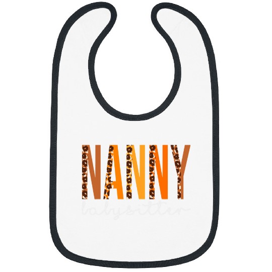 Nanny Babysitter leopard Cute Fall Autumn Thanksgiving Bibs