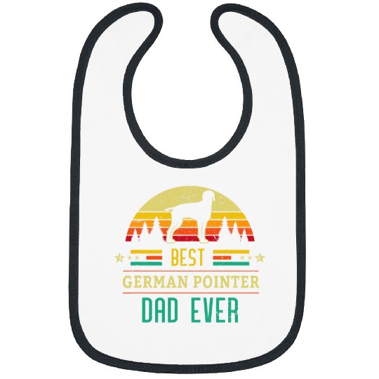 Mens German Shorthaired Pointer dog vintages Artsy Retro DAD Bibs