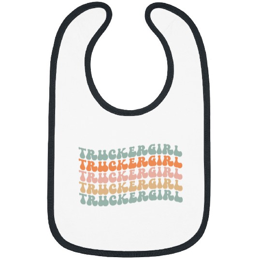 Trucker Girl Mom Truck Driver Trucking Big Rig Semi Trailer Bibs