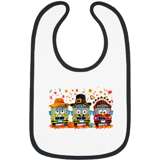 Thanksgiving School Bus Driver Autumn Turkey Back To School Bibs