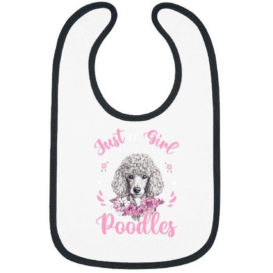 Womens Funny Poodle Design For Girls Women Standard Poodle Lovers 1 Bibs