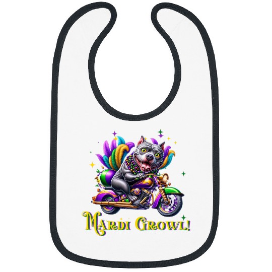 Mardi Gras Pitbull Mardi Growl Crawl Parade Motorcycle Bibs