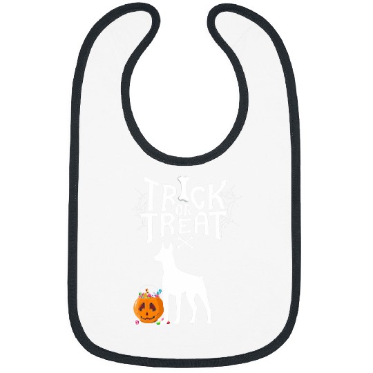 Trick Or Treat Miniature Pinscher Halloween Dog Costume Bibs