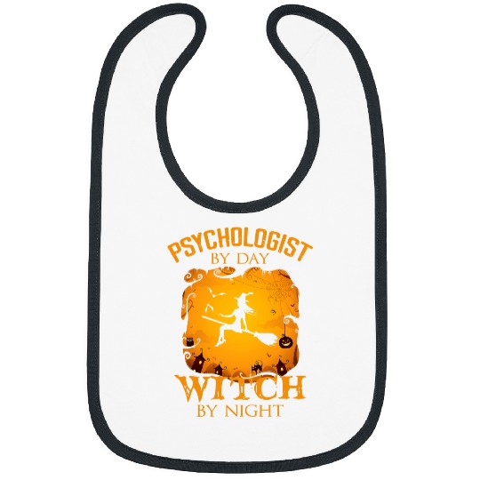 Psychologist By Day Witch By Night Fun Halloween Costume Bibs