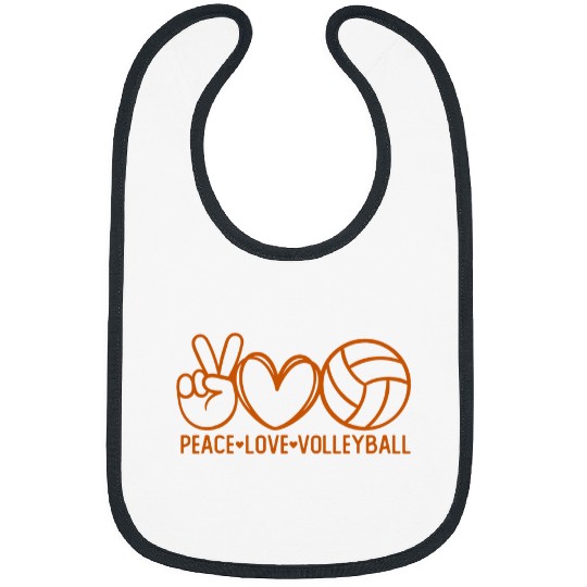 Peace Love Volleyball Sports Mom Game Day Team Coachs Mama 3 Bibs