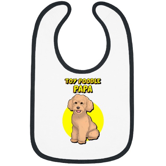 Toy Poodle Papa Apricot Toy Poodle Dog Father Bibs