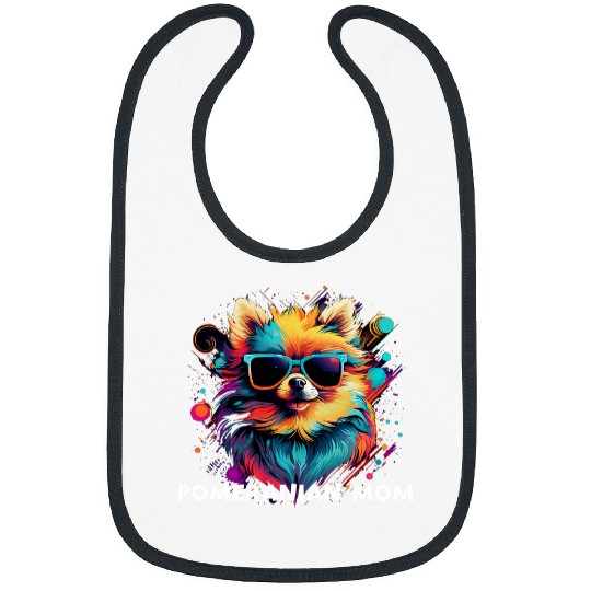 Womens Pomeranian Mom Dog Bibs