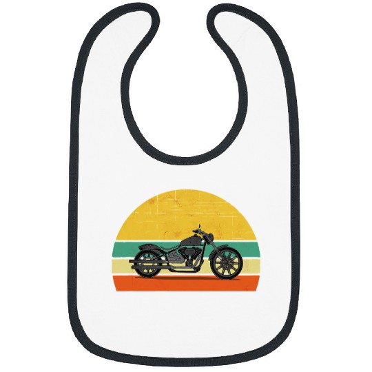 vintages Motorbike Motorcycle Retro 70s Travel Gift Bibs