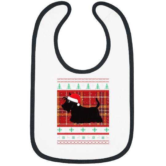 Dog Scottish Terrier Christmas Idea For Women xmass Scottie Dog 76 Bibs