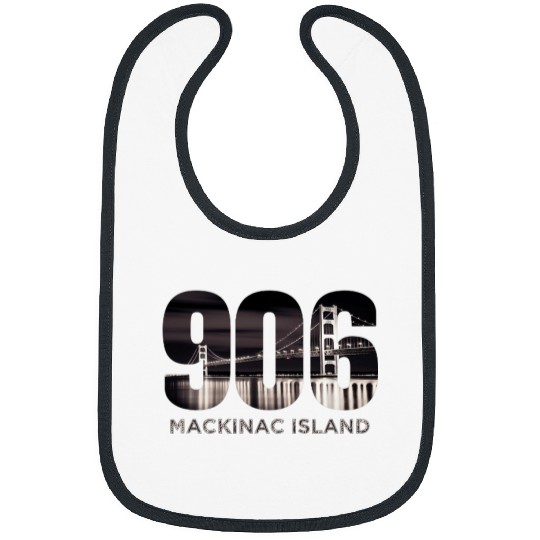 Mackinac Island Michigan Historical Bridge Area Code 906 Art Bibs