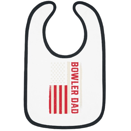 Patriotic Bowling Player Coachs Bowler Dad American Flag Bibs