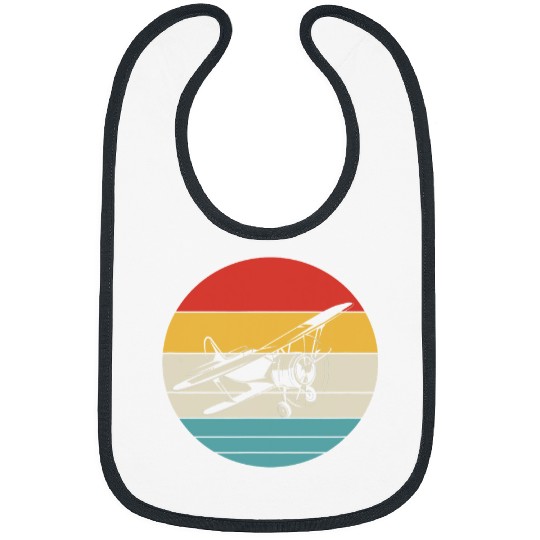 Airplane Plane Pilot Aviation Flight Flying Retro Bibs