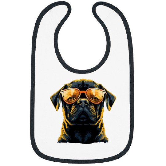 Pug with Sunglasses 3 Bibs