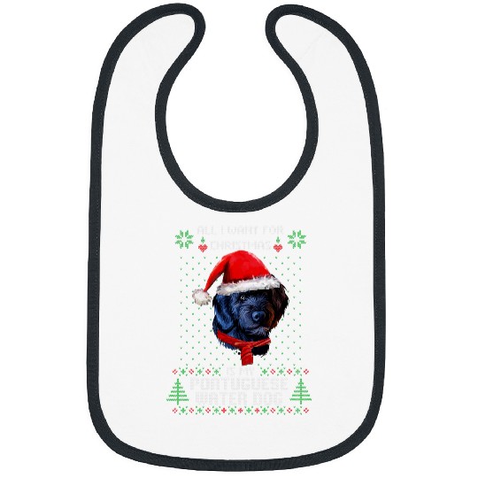 Ugly Sweater ALL I WANT FOR CHRISTMAS IS MY WATER DOG Xmas Bibs