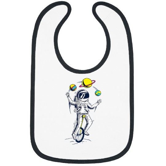 space juggler astronaut juggling lover juggles planet Bibs