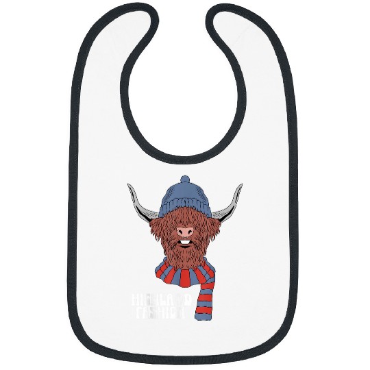 Scottish Cattle Hairy Cow Farmer Rancher Funny Highland Cow 25 Bibs