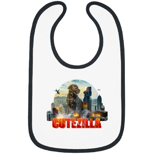 Labrador Lab Dog Funny cute brown Labrador is wild at Christmas Bibs