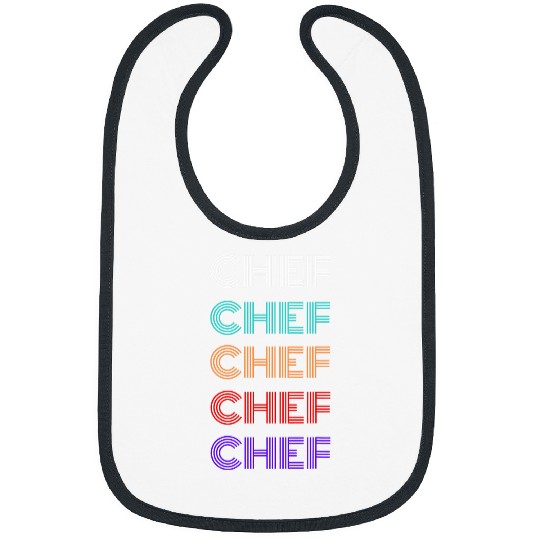 vintages Chef Job for lovers works repeated text Retro Modern Bibs