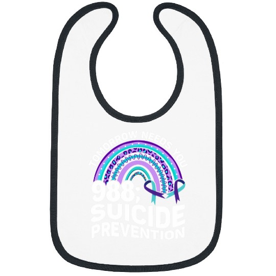 Tomorrow Needs You 988 suicides Prevention Awareness Rainbow Bibs