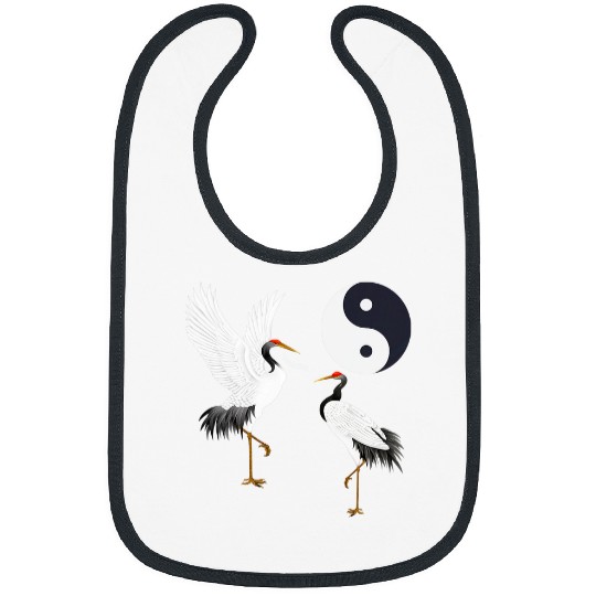 Tai Chi White Crane Yin Yang Qi Gong Chinese White Bird 1 Bibs