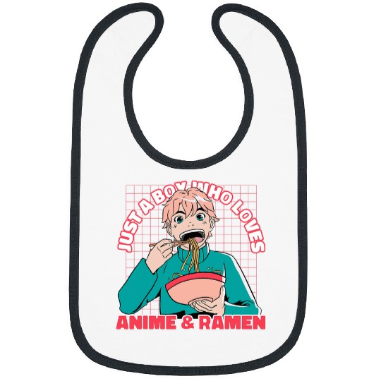 Just A Boy Who Loves Anime Ramen Aesthetic Japan Bibs